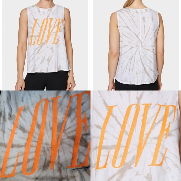 Betsey Johnson Tops - Betsey Johnson performance LOVE tie dye tank top